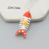 Accesorios DIY serie estilo océano resina cangrejo pantuflas delfín hueso de pez ancla botella a la deriva colgante