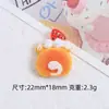 Bolo de Morango Food Play Desenho Animado Acessórios de Joia DIY Cola de Creme Resina Pequenos Acessórios Fivela de Sapato Caverna Bolsa de Material