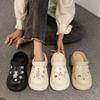 Sandálias Femininas Verão Outwear Hole Shoes Moda 2024 New Ins Trendy Thick Sole Internet Famosos chinelos respiráveis de alta qualidade