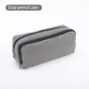 Caja de Papelería para Estudiantes Nuevos Bolsa para Lápices de Gran Capacidad Bolsa de Papelería de Doble Capa para Escuela Primaria y Secundaria Bolsa de Lápices Portátil para Exámenes Transfronterizo