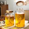Botella de vidrio para vino de ginseng Gnas sellada de alta gama especial engrosada tarro de vino de alta gama botella vacía de vino medicinal 10 Jin Blanco