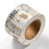Adesivos de garrafa de PVC com impressão personalizada, etiquetas de embalagem em rolo de papel especial, adesivos de logotipo publicitário em papel couché