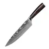 Conjunto de facas de cozinha Cross-Border com cabo de madeira em aço inoxidável, cores populares, para cozinhar, cortar legumes e frutas. Faca Santoku, utensílio de cozinha doméstico.