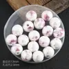 Accesorios para Joyería 12/14mm Cuentas Cerámicas Galvanizadas Turismo de Templos Pulsera DIY Enhebrado Agujero Recto Cuentas Sueltas Esmaltadas Accesorios