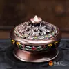 Queimador de Incenso Yuanhui de Buda para Casa Queimador de Incenso de Buda Nuvem Auspiciosa Vintage Lótus Esmaltado Queimador de Incenso de Buda diâmetro 6cm