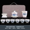 Conjunto de Chá Kung Fu Jade Gordo Dehua terno Sala de Estar Doméstica Luxo Leve Preparo de Chá Reunião de Escritório Tigela com Tampa de Porcelana Branca de Alta Qualidade
