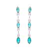 2022 verão novo luxo moda em forma de gota diamante zircão brincos femininos S925 prata agulha duas cores opcional