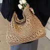 Bolso Grande Tejido de Paja para Mujer 2026 Nuevo Estilo Bolso Tote de un Solo Hombro para Mujer Estilo Francés de Nicho Ins Bolso Cruzado de un Solo Hombro para Mujer