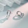 Pendientes de Plata de Ley S925 Chapados en Oro de 18K con Circonita de Corte Brillante Moda Lujo Ligero Sensación de Alta Gama Pendiente para Mujer