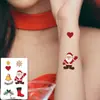 Adesivos de Tatuagem Cartoon de Natal à Prova d'Água e Suor Adesivos Infantis Feriado Duradouro Decoração de Casa Maquiagem para Rosto e Mãos