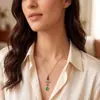 Collar Transfronterizo Nuevo Estilo Colorido Gota de Agua, Moda Europea y Americana, Sencillo y Elegante, Lujo Ligero, Gama Alta, Versátil, Dulce y Lindo