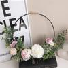 Colgante de pared Plato Yang es Colgante de pared de Peonía Flor de simulación Diseño para el hogar Boda sosteniendo ramo Decoración de pared transfronterizo CF01147