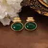 Nuevos Pendientes de Calabaza de la Fortuna Estilo Chino con un Toque Chino, Moda de Nicho, Pendientes de Botón Vintage Retro de Alta Gama Estilo Corte