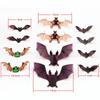 Adesivos de Parede de Abóbora e Morcego para Halloween Adesivos Decorativos de Morcego 3D Atacado de Comércio Exterior Festa de Festival Adesivos de Parede de PVC