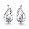 Nuevos Pendientes de Ala Celeste de Plata de Ley S925 Pendientes de Alas Moda Femenina Azules Coreanos Pendientes Elegantes Pendientes de Alta Gama