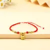 Pulsera Roja Estilo Nuevo para el Año de Nacimiento, Hecha Completamente a Mano, Pulsera con Hebilla de Seguridad Ajustable, Regalo Pequeño, Cordón para Joyería al por Mayor