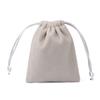 Saco de flanela preto com cordão para atacado bolsa para joias bolsa para joias armazenamento de fones de ouvido pequena bolsa de pano saco de flanela com cordão