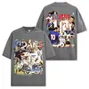 Camiseta de Manga Curta Estampada Marca Tendência Zidane Estilo Americano Transfronteiriça, Pesada, Caimento Solto, Ombro Caído, Emagrecimento, Top Versátil
