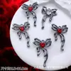 Accesorios de Estilo Oscuro Estilo Europeo y Americano Mariposa Negra Pistola Cruz de Rosa Colgante Pulsera de Cuentas DIY Collar