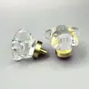 Ventas Directas de Fábrica de Tiradores de Cristal de Lujo Ligero, Tiradores para Cajones y Puertas de Gabinete, Tiradores con Base de Latón, Tiradores Pequeños de Cristal para Puertas de Armario