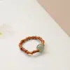 Anillo de oliva para mujer nuevo anillo de núcleo de oliva chino Festival del Bambú Wenwan anillo nicho Hanfu accesorios de estilo antiguo anillo al por mayor