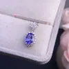 Pingente de Tanzanita Natural com Sedutora Explosão Roxa de Fogo, Cravejado com Precisão em Prata 925! Pedra Principal 5*7mm