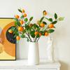 Rama de naranja artificial, cortes de naranja falsos, adornos decorativos para el hogar, sala de estar, ramas de fruta falsas, ramas de fruta, cortes de árboles frutales