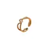 Anillo de Perla Incrustado de Diamantes para Mujer, Lujo Ligero, Sensación de Alta Gama, Diseño Geométrico Elegante, Exquisito Anillo para el Dedo Índice, Anillo de Cola Abierto Estilo Ins