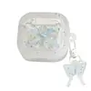Linda Capa Protetora de Borboleta Floral para AirPods 4, Compatível com a 3ª Geração, com Pingente, Capa Macia para Fones de Ouvido Bluetooth 4/5, Pro2