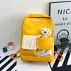 Mochila de Invierno para Estudiante Universitario, Mochila Casual de Peluche de Oso Estilo Preppy, Mochila de Viaje de Gran Capacidad, Estilo Universitario