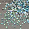 Explosiones de网红 azul pavo real joyería para uñas plana súper brillante gotas de agua ojo de caballo hoja de arce taladro de uñas mixto venta al por mayor