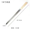 Cuchillo para Pan de Acero Inoxidable con Mango de Roble, Cuchillo Dentado para Rebanar, Herramienta para Cortar Baguette, Pastel, Sándwich