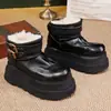 Botas de Nieve con Piel Integrada para Mujer 2025 Invierno Nuevo Estilo Piel de Vaca Lavada y Pelo de Cordero Engrosadas Cálidas Botas de Algodón con Suela Gruesa