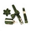 Collar para mascotas Fan ha boss de terciopelo verde militar, traje de pecho y espalda, collar suave de moda para perro, traje de correa para pasear al perro