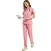 Shopee Malásia Uniforme de Manga Curta para Lavar as Mãos Absorvente de Suor Uniforme para Equipe Médica Uniforme de Enfermeira de Clínica Roupa de Trabalho Médica