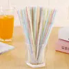 Canudos Descartáveis Curvos, Canudos Coloridos para Suco e Milk Tea, 50 Peças, Canudos Plásticos Flexíveis