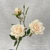 Rosa rizada de 3 cabezas, simulación de flores artificiales suaves para decoración del hogar, venta al por mayor