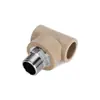 Accesorios para tuberías de agua PPR 4 puntos 20 rosca exterior T engrosada tubería de agua caliente 6 puntos 25 rosca exterior fusión en caliente 32 diente exterior T