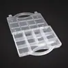 Caja de Plástico Transparente Portátil Fija de 11 Compartimentos Caja para Almacenamiento de Piezas de Ferretería de PP Componentes Digitales Caja para Almacenamiento de Joyería Equipo de Pesca