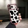 Funda Creativa para Teléfono Móvil Apple 17/18 Promax con Pintura UV y Micro-Relieve Patrón de Vaca Funda Anticaídas para iPhoneair