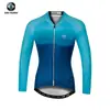 Roupas de Ciclismo de Outono Xingheng Folha Feminina Nova Roupa de Ciclismo com Absorção de Umidade e Calça Roupa de Ciclismo Estampada Top Longo