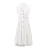 Exportación Transfronteriza al por Mayor Camisa de Vestir Casual para Mujer Estilo Europeo y Americano Cuello en V Vestido 8274709