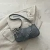 Bolso de Hombro Pequeño Cuadrado con Acabado Mate Texturizado de Moda Tendencia 2026 Estilo Nuevo Chic Fresco Simple con Cadena