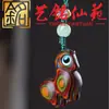 Cadena para Teléfono de Caballo Tang de Madera Arcoíris Talla de Madera Wenwan Colgante Adorno para Hombres y Mujeres Colgante de Madera para Bolso Regalo Sencillo
