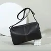 Bolsa de Couro Masculina Preta Casual Versátil Bolsa Masculina Marca da Moda Bolsa de Ombro Masculina Atacado Fábrica Personalizada