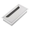 Mesa de Conferencias Aleación de Aluminio Caja de Cableado con Tapa abatible Agujero para Cables Empotrado en Escritorio Caja de Gestión de Cables de Escritorio con Cepillo Moderno Minimalista