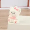 Adornos de Colgante de Oso con Terciopelo de Resina Lindos Dibujos Animados Estéreo DIY Accesorios para Llavero Hechos a Mano Adornos para Colgar