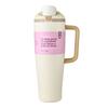 Taza Termo de Acero Inoxidable 304 Transfronteriza Gran Capacidad 40oz Asa Taza de Hielo Portátil para Coche Taza de Coche con Popote