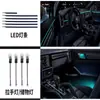 Lámpara de ambiente para coche lámpara de ambiente coche mágico agua que fluye música serpentina colorida lámpara decorativa oculta venta directa de fábrica