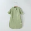 Saco de dormir anti-sobresalto para bebé recién nacido, Artefacto para dormir de bebé, Estilo Otoño e Invierno, Manta transpirable de gasa de algodón puro integrada anti-patadas
